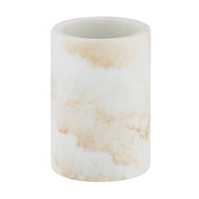 WENKO  - Gobelet de salle de bain design marbre Odos - Blanc - Odos