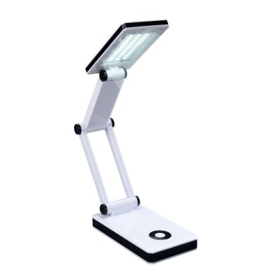 WENKO  - Lampe LED de bureau pliante Oka - H. 24 cm - Blanc - Oka