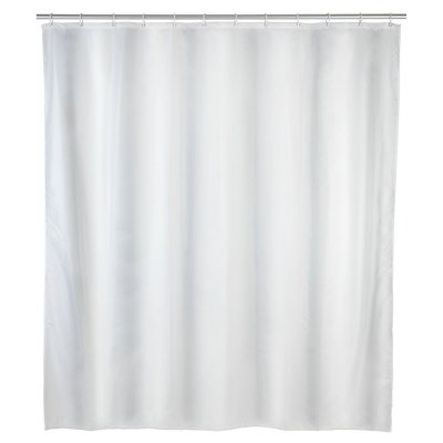 WENKO  - Rideau de douche Uni - PEVA - 180 x 200 cm - Blanc