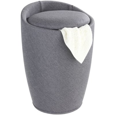 WENKO  Tabouret Candy Aspect Lin Gris