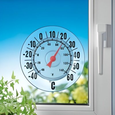 WENKO  Thermom&egrave;tre ext&eacute;rieur  avec ventouse