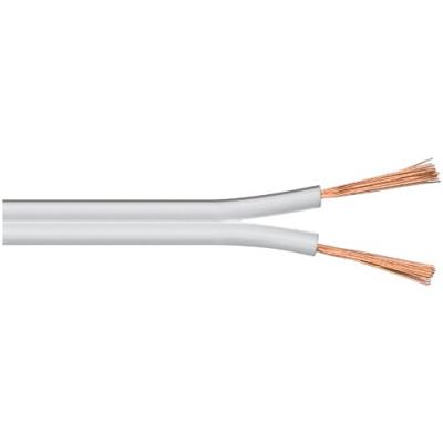 WENTRONIC  25m 2x 0.5mm C&acirc;ble pour enceinte - Blanc