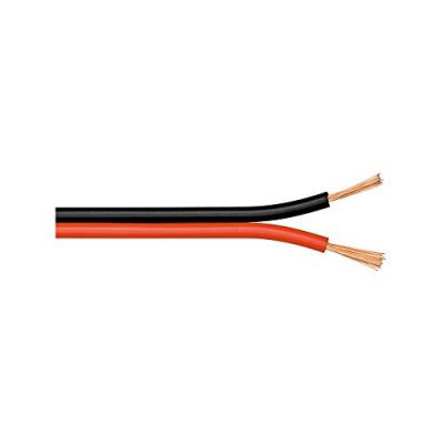 WENTRONIC  25m 2x 0.5mm C&acirc;ble pour enceinte - Rouge/Noir