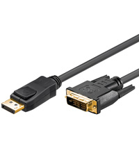GOOBAY Wentronic 51962 C&acirc;ble vid&eacute;o DP/DVI 3 m Noir