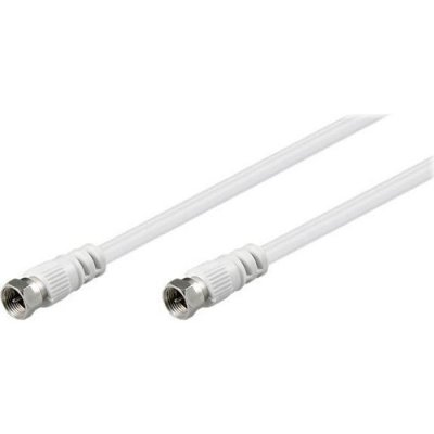 GOOBAY Wentronic C&acirc;ble d'antenne 10 m blanc fiche F m&acirc;le F