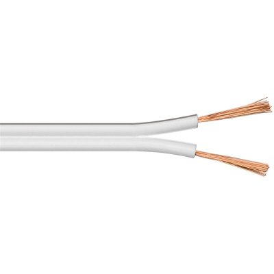 GOOBAY Wentronic LSK 2X0,5 C&acirc;ble enceinte Rouleau de 50 m Profil 2x 0,5 mm&sup2; Blanc (Import Allemagne)