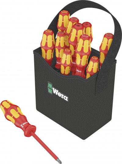 WERA  05004310001  2go 100, 11 pi&egrave;ces, Rouge Taille Unique