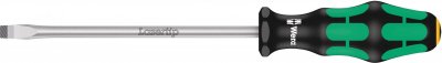 WERA  05007635001 334 Tournevis pour Vis &agrave; fente, 1.2 x 7.0 x 150 mm, Noir/vert
