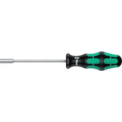 Wera 05029430001 395 Tournevis &agrave; douille, 11.0 mm x 125 mm, Noir/vert