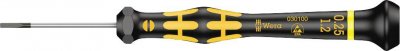 WERA  05030100001 1578 A Tournevis Kraftform Micro pour vis &agrave; fente, 0.25 x 1.2 x 40 mm, Noir/jaune