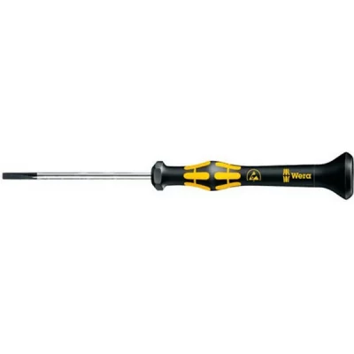 WERA  05030105001 1578 A Tournevis Kraftform Micro pour vis &agrave; fente, 0.50 x 3.0 x 80 mm, Noir/jaune