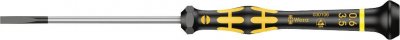 WERA  05030106001 1578 A Tournevis Kraftform Micro pour vis &agrave; fente, 0.60 x 3.5 x 80 mm, Noir/jaune