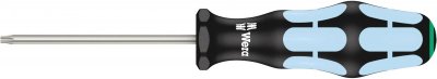 WERA  05032053001 3367 Tournevis pour vis TORX, acier inoxydable, TX 15 x 80 mm, Noir/Ice bleu
