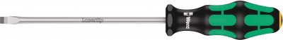WERA  05110010001 334 Tournevis pour Vis &agrave; fente, 1.2 x 6.5 x 150 mm, Noir/Vert