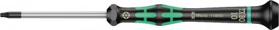 WERA  05118050001 2067 Tournevis &eacute;lectronicien TORX BO, TX 10 x 60 mm, Noir/vert