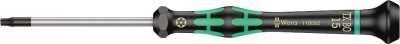 WERA  05118052001 2067 Tournevis &eacute;lectronicien TORX BO, TX 15 x 60 mm, Noir/vert