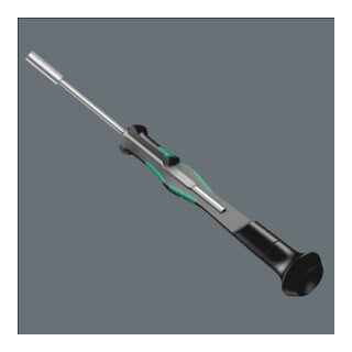 WERA  05118116001 2069 Tournevis &eacute;lectronicien &agrave; douille, 3.2 x 60 mm, Noir/vert
