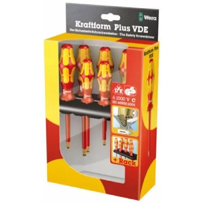 WERA  160 I/6 Kraftform Plus 6 Pieces Rouge
