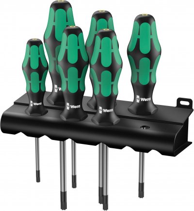 WERA  367/6 TORX&reg; Jeu de tournevis Kraftform Plus + Rack, 6 pi&egrave;ces