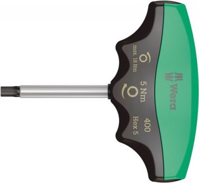 WERA  - 400 Hex Drehmomentindikator taille Hex 5 - 5,0 Nm, noir/vert
