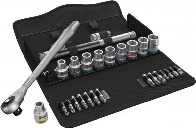 WERA  8100 sc 7 zyklop metal jeu de cliquets avec carr&eacute; m&acirc;le DFX-541060