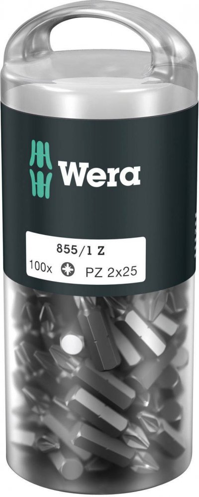 WERA  855/1 Embouts Z DIY 100, PZ 1 x 25 mm, 100 pi&egrave;ces