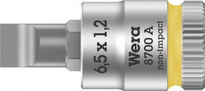 WERA  8700 A FL 05003322001 vis &agrave; fente Douille-embout 6.5 mm 1/4 (6.3 mm)