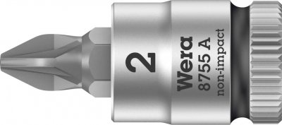 WERA  8755 A 05003354001 vis Pozidriv Douille-embout PZ 2 1/4 (6.3 mm)