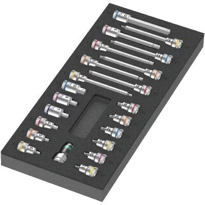 WERA  - 9723 insert mode cykop b 3/8 Bitnuss Set 1