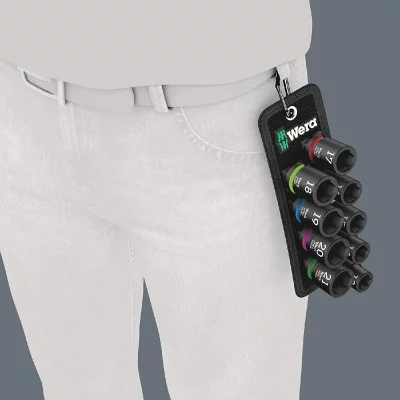 WERA  Belt C Impaktor 1 Jeu de Douilles 1/2"", 9 Pi&egrave;ces Couleur