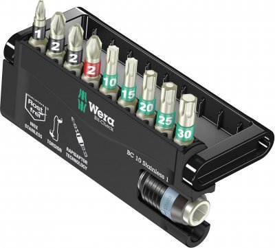 WERA  bit-check 10 stainless 1 ensemble d&acute;embouts DFX-541109