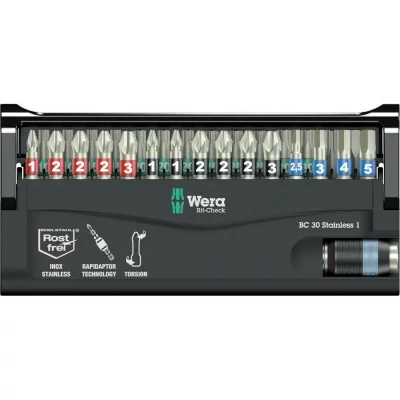 WERA  Bit-Check 30 Stainless 1, 30 pi&egrave;ces - 05071109001