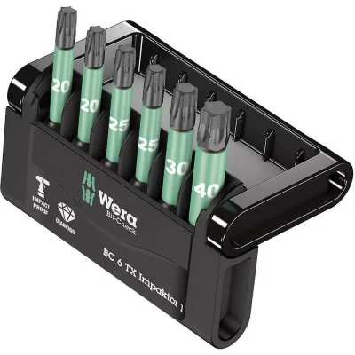 WERA  Bit-Check 6 PZ Impaktor 1, Set d''embouts de vissage
