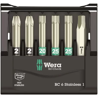 WERA  bit-check 6 stainless 1 sb ensemble d&acute;embouts DFX-541326