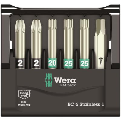 WERA  bit-check 6 stainless 1 sb ensemble d&acute;embouts DFX-541326
