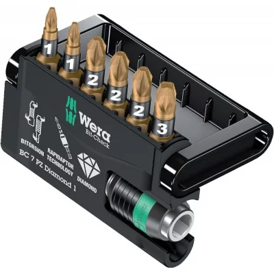 WERA  bit-check 7 pz diamond 1 embouts+support universel DFX-541340