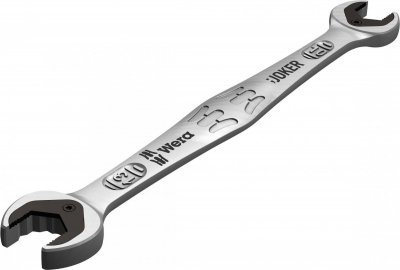WERA  Cl&eacute;s double fourche Joker 10x13, Cl&eacute; plate
