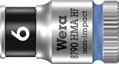 WERA  Douille Zyklop &agrave; emmanchement 1/4"" 8790 HMA HF, 6 mm - 05003721001
