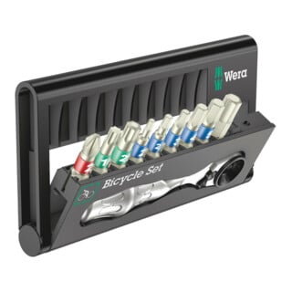 WERA  etui d embouts acier inox et mini cliquet bicycle set 9