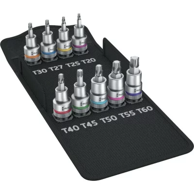 WERA  Jeu de 9 douilles 1/2 pouces TORX&reg; HF 05004202001