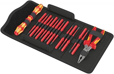 WERA  Kraftform Kompakt Vde 17 Extra Slim 1, 17 Pi&egrave;ces Rouge/Jaune