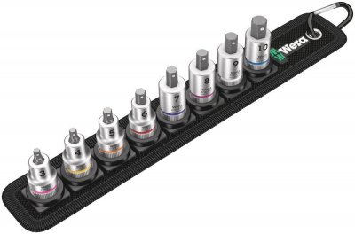 WERA  set d embouts allen 6 pans 3 8 8 pcs avec fonction retenue de vis