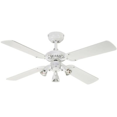 WESTINGHOUSE  7211340 Princess Euro Ventilateur de plafond GU10 M&eacute;tal blanc
