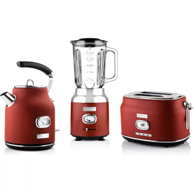 WESTINGHOUSE  - Retro - Grille pain 2 fentes + Bouilloire 1,7 L - Blender - Rouge