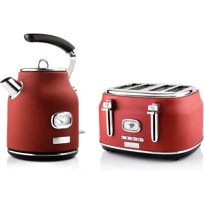 WESTINGHOUSE  - Retro - Grille pain 4 fentes + Bouilloire - Rouge