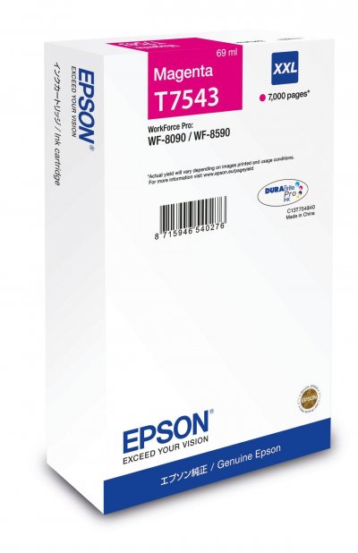 EPSON Wf-8090wf-8590 ink cartridge xxl mg C13T75434N 