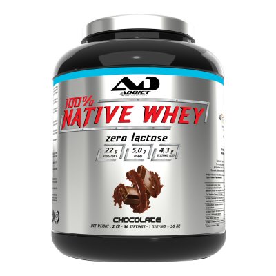 ADDICT SPORT NUTRITION Whey native  - Native Whey Zero - Chocolate 2000g