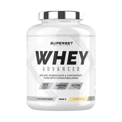 SUPERSET NUTRITION Whey prot&eacute;ine -  - 100% WHEY PROTEINE ADVANCED (2kg) - Saveur Vanille Cr&eacute;meuse