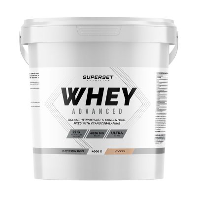 SUPERSET NUTRITION Whey prot&eacute;ine -  - 100% WHEY PROTEINE ADVANCED (4KG) - Saveur Cookies