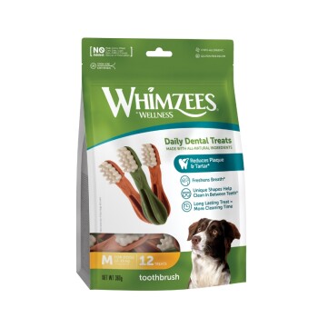 WHIMZEES  Bag Toothbrush Star M Dog Snack 12 Units Clair